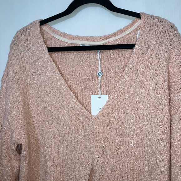 NWT Mon Renn Quartz Pink Cove Knit Jumper Oversized Wrap Sweater Size M - Picture 7 of 16